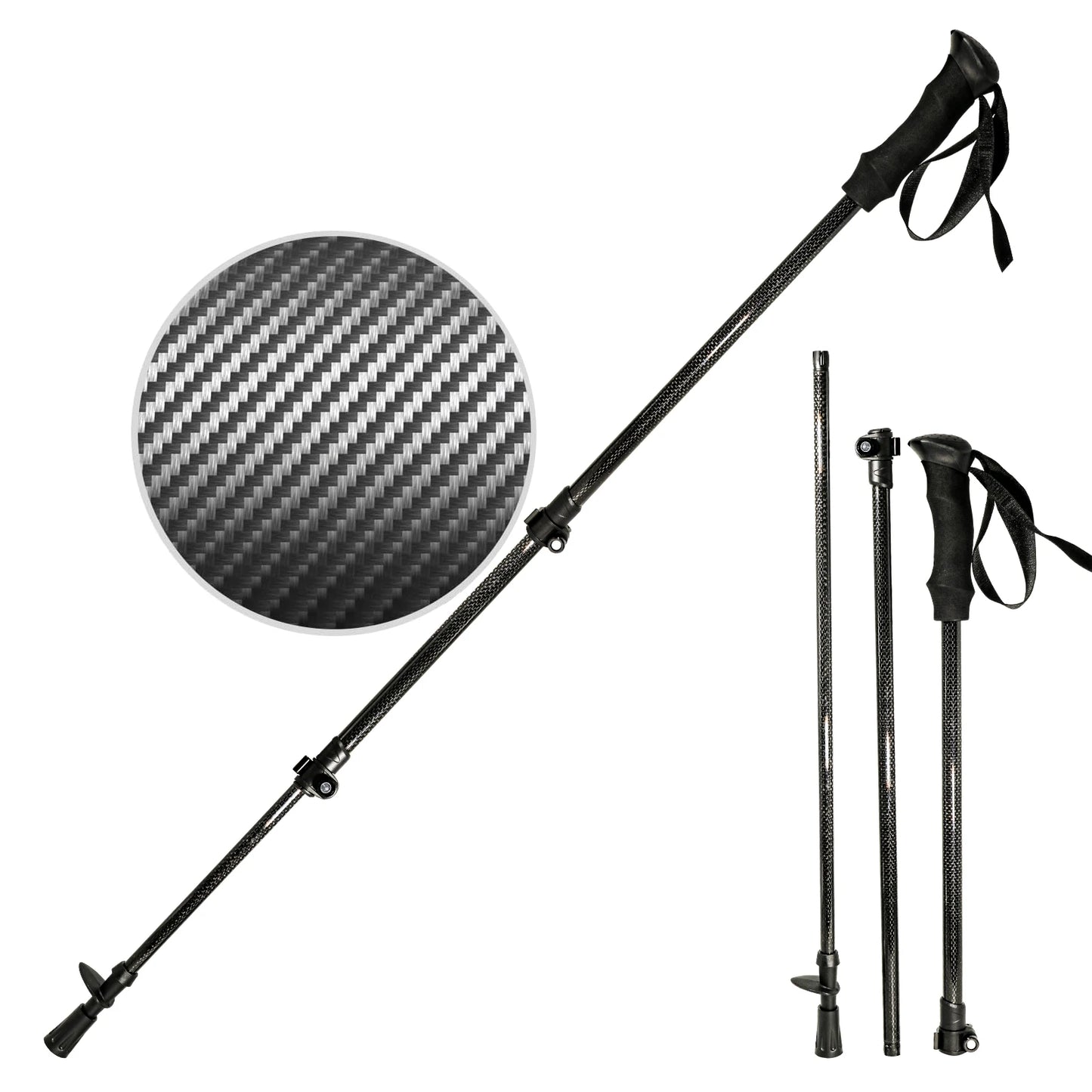 Ultra Light 185G Trekking Pole Carbon Folding Hiking Stick Collapsible Hiking Poles Trekking Stick Walking Poles Walk