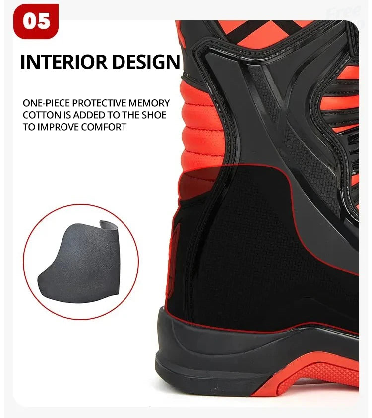 2025 NEW Racing Boots Safe Riding Motocross Boots Waterproof Anti Fall Wear-resistant Motorcycle Boots Equipment Rally Shoes