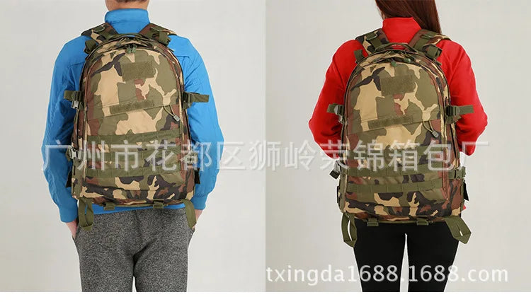 Upgraded 3D Bag Camouflage Mountaineering Bag Tactical Backpack Outdoor Camping Travel Bag