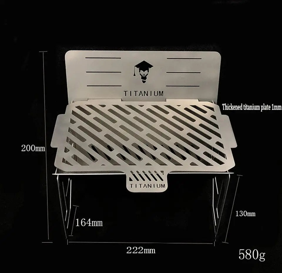 Smilodon- Titanium BBQ Grill Camping Charcoal Barbecue Grills Outdoor Picnic Portable Folding Stove Stand