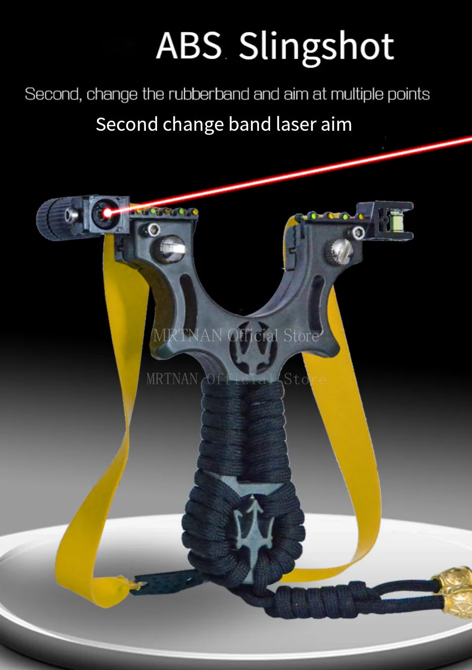 High-power Hunting Laser Resin Slingshot with Rubber Band Outdoor Sports Hunting Shooting Catapult