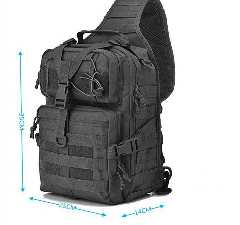Waterproof Oxford Tactical Crossbody Sling Backpack Men Military Hunting  Chest Bag Large Camping Hiking Pack Storage Bags