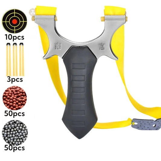 Strong Slingshot Alloy Fast Pressure Catapult Set Precision Outdoor Hunting Accessories Shooting Sports Tools