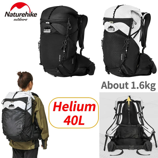 Naturehike Helium 40L Hiking Backpack Internal Frame Large Anti-slip Outdoor Travel Sports Climbing Shoulder Bag With Rain Cover