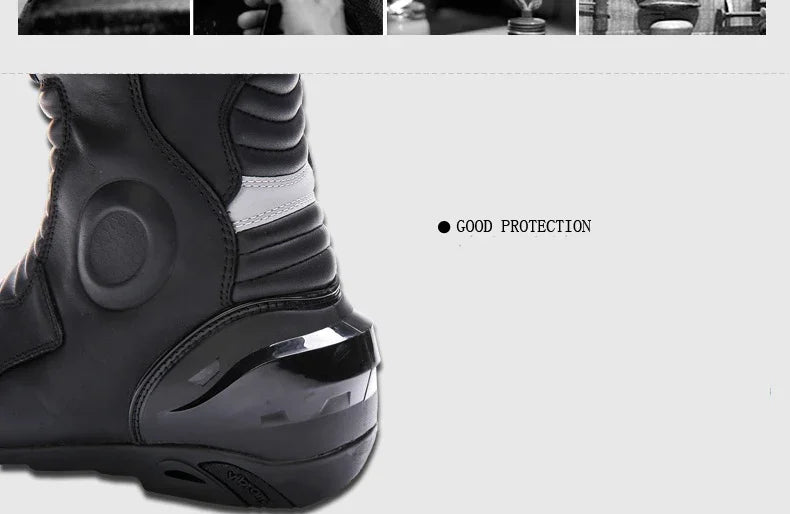 ARCX L60582 Men's High Top Racing Motorcycle Boots – Off-Road & Road Cycling Shoes for Bike Riding with Anti-Slip Sole