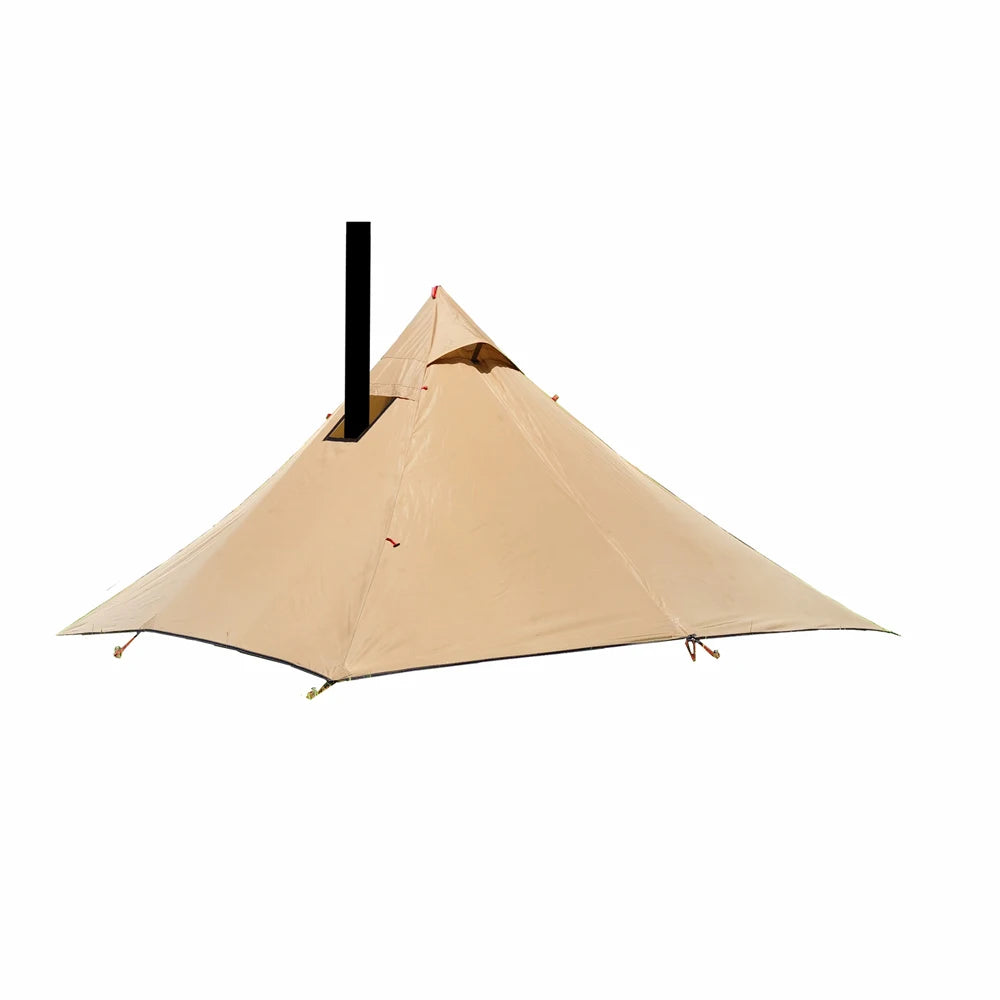 Outdoor 2 People Ultralight Mountain Gear with 2 Door Spire Tent Waterproof Camping tourist with Chimney Hole Hot Tent Camp