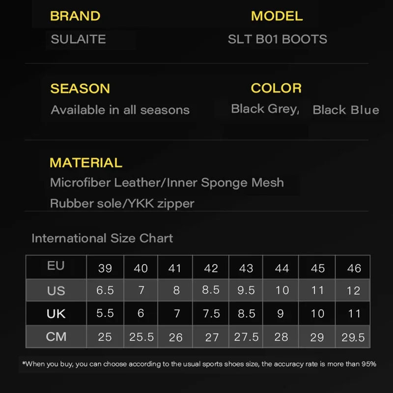 Men's Riding Motorcycle Boots Microfiber Leather Moto Motocross Summer Breathable Anti-fall Rider Road Casual Shoes