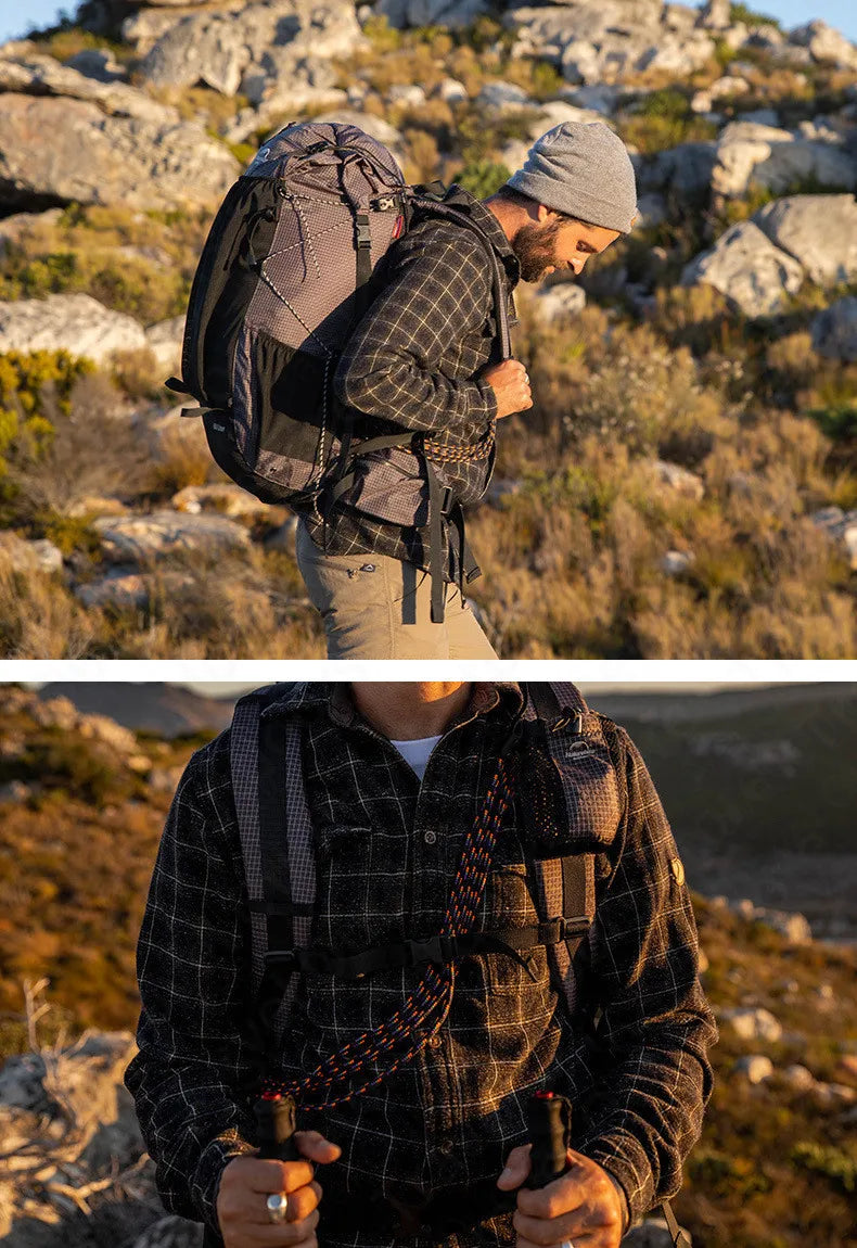 Naturehike Ultralight Backpack With Frame Waterproof Travel Bag Men Women Camping Climbing Hiking With Rainproof Cover 45L/65L