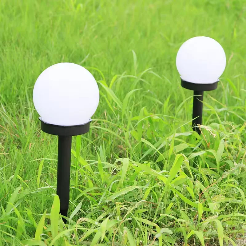 Modern Style Garden Solar Lawn Lights Outdoor Camping Landscape Urban Decorative LED Waterproof Circular Bulb Lamp Energy-saving