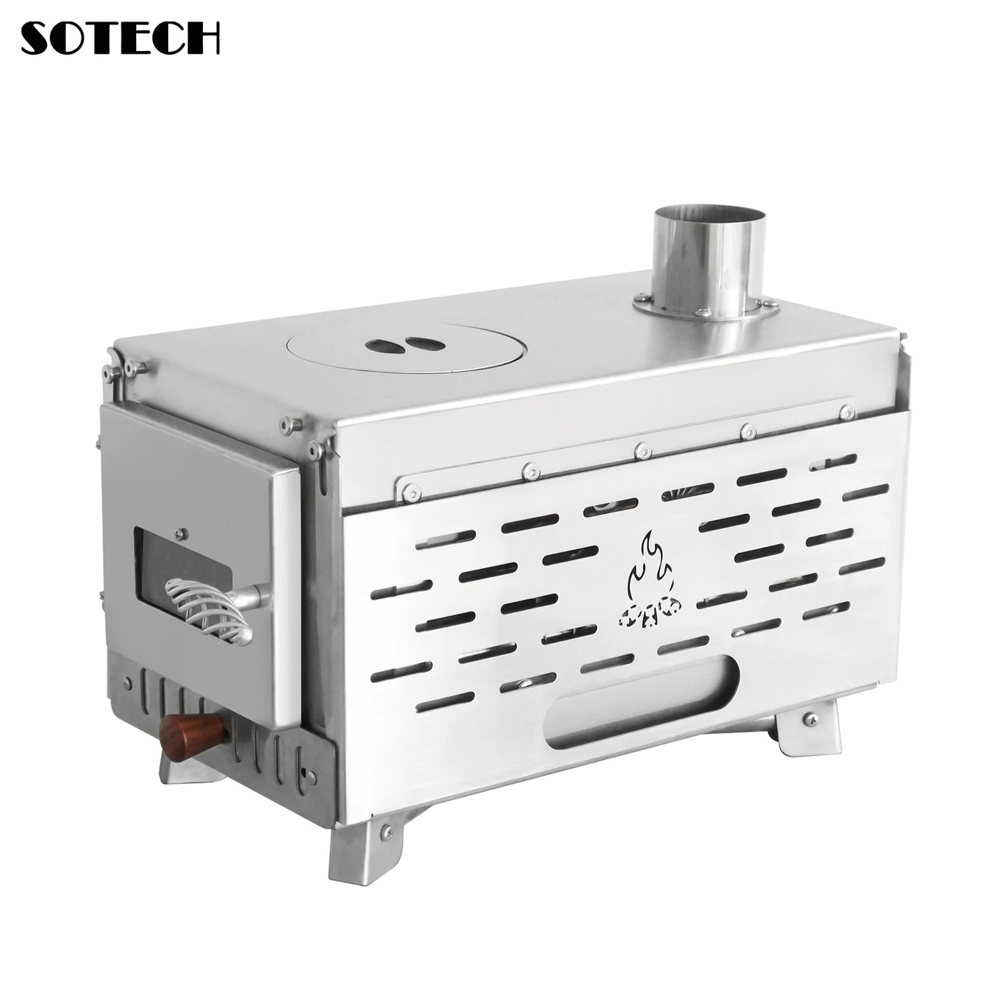 Multi-purpose Firewood Stove Stainless Steel Pellet Burner Camping Partical Heater Portable Foldable Wood Stove Outdoor Picnic