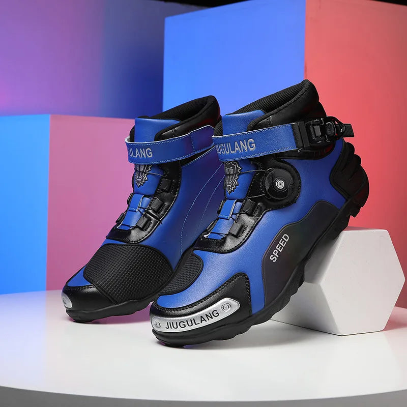 Men Motorcycle Boots Outdoor Riding Anti-slip Winters Sneakers Shoes Bicycle Mountain Racing Ankle Length Women Racing Shoes