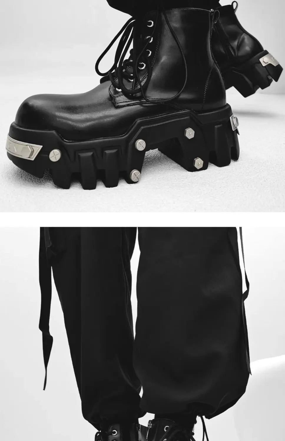 2025 New Trendy Heightening 8cm Bulldozer Men's Handsome British Style Platform Motorcycle Short Boots