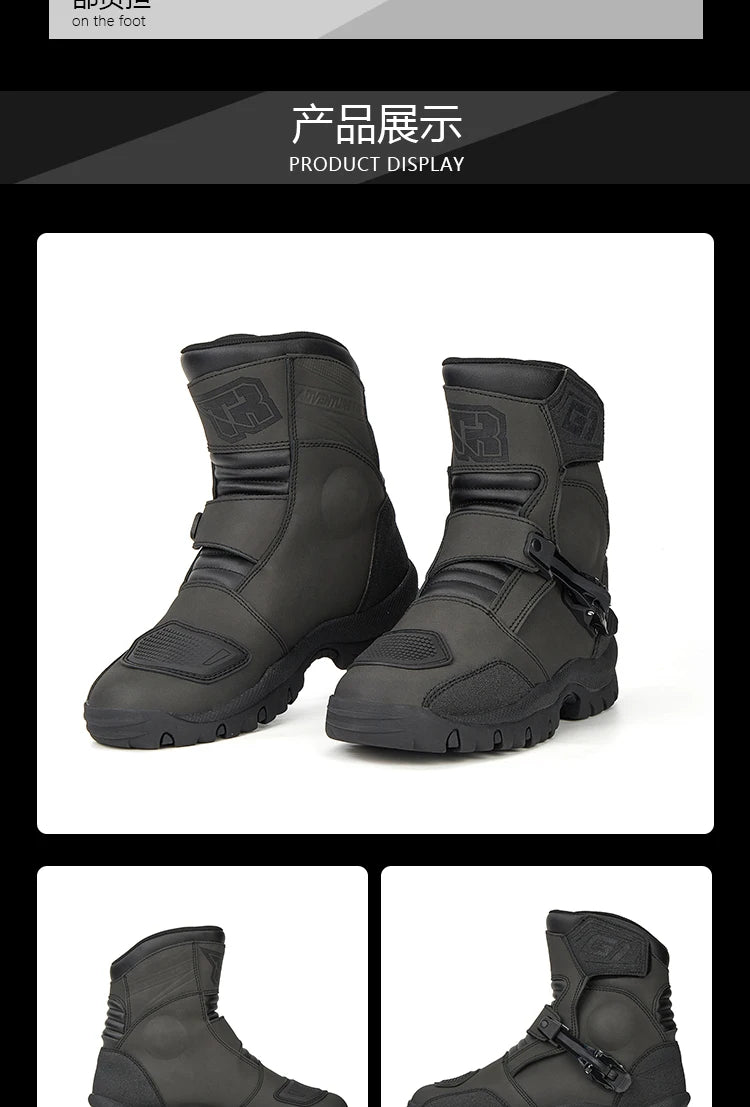 Motorcycle Boots Men Racing Shoes Motorcyclist Boots Off-road Anti-slip Four Seasons Cycling Protective Gear Motocross Boots