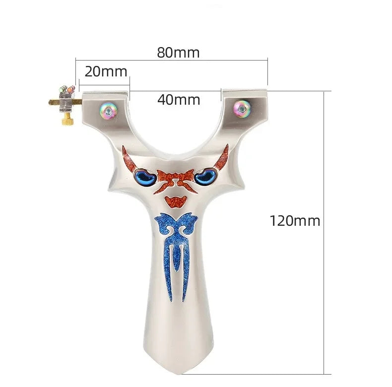 Aluminum material Outdoor Sports Hunting Alloy Shooting Slingshot Rubber Belt High-precision Shooting Alloy Slingshot Catapult