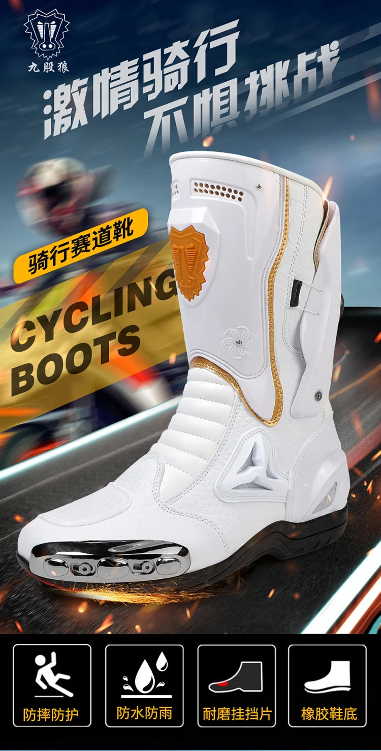 36-47 Anti Fall Motocross Boots Wear-resistant Motorcycle Boots Men's Women Racing Boots Safe Riding Equipment Rally Shoes