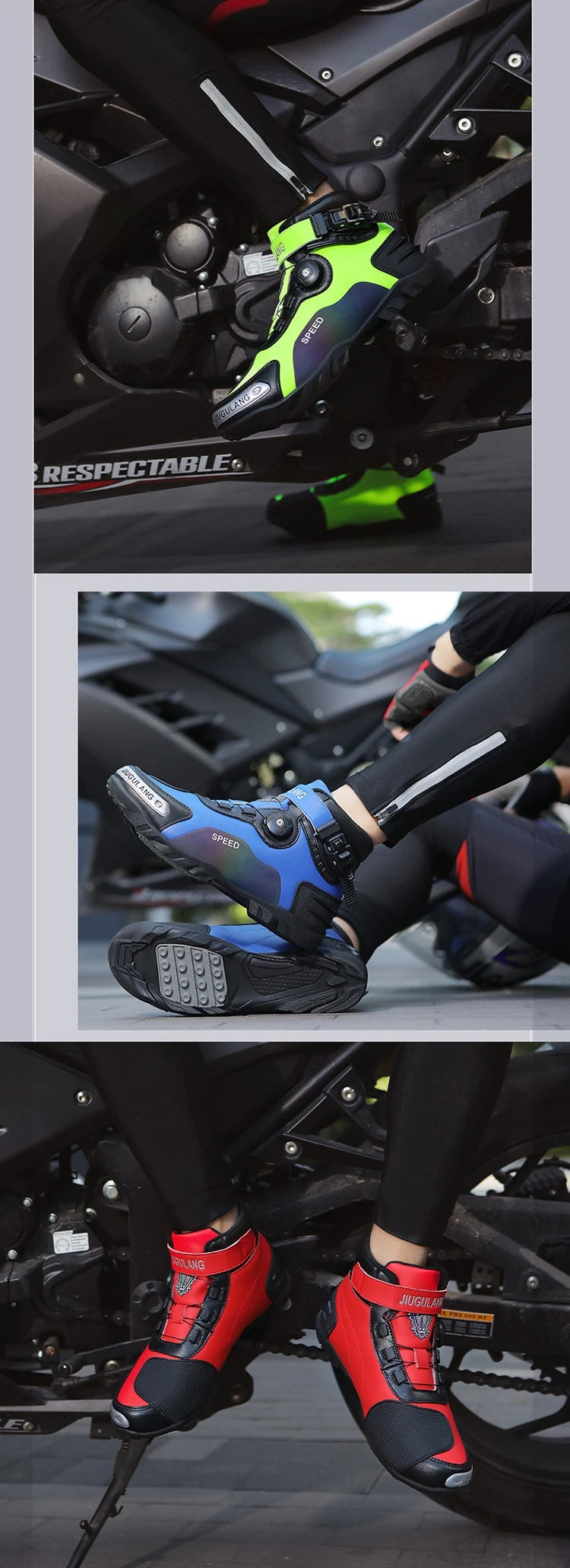 Men Motorcycle Boots Outdoor Riding Anti-slip Winters Sneakers Shoes Bicycle Mountain Racing Ankle Length Women Racing Shoes