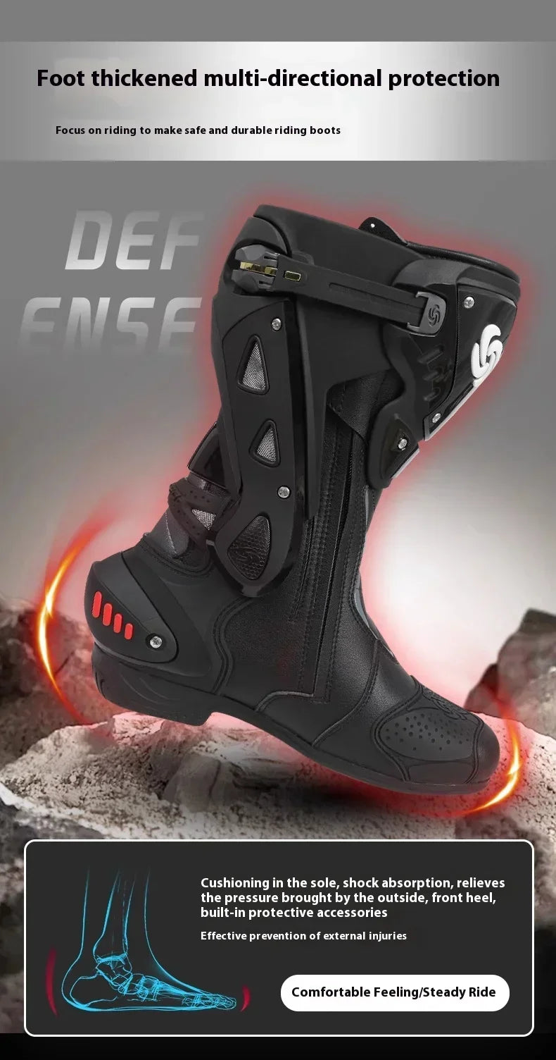 2024 Summer Motocross Boots Water-Repellent Breathable Anti-Slip All-Terrain Off-Road Motorcycle Riding Gear Durable MX Boots