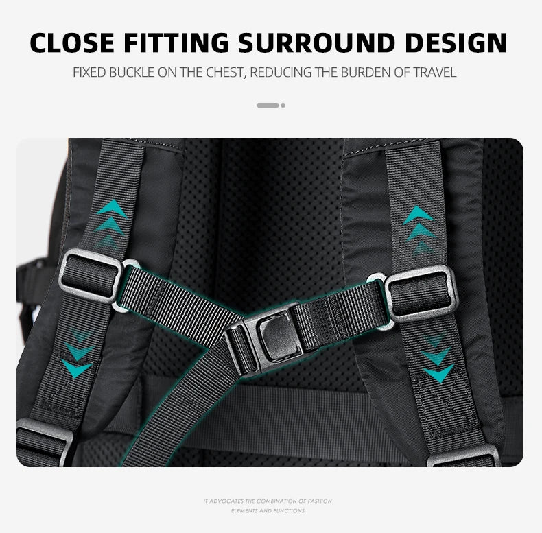 MOYYI Outdoor Waterproof Drawstring Men Women Travel Laptop Backpack Fashion Large Capacity Mountain Climbing Flip Rucksack