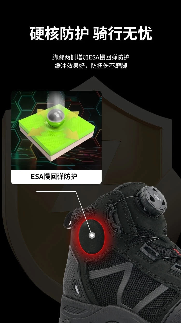 Breathable Motorcycle Riding Protective Boots Non-slip Wind Proof Boots Wear Resistant Motorcycle Riding Shoes for Man Woman