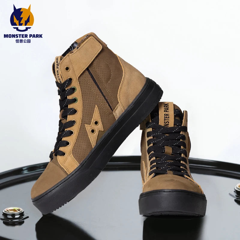 Boots for Motorcyclist Man Wear-Resistant Men and Momen For 4 Season Botas De Moto Motorcycle Shoes Riding boots Breathable