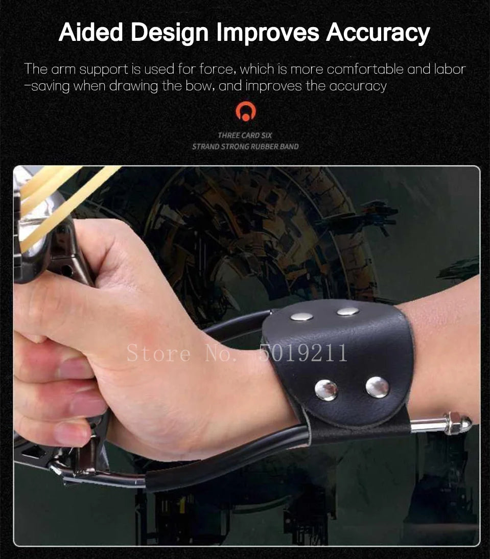 Wrist Rest Assist Slingshot Hunting Resin Slingshot Sling Shot With Rubber Bands Outdoor Hunting Catapult Shooting Steel Balls