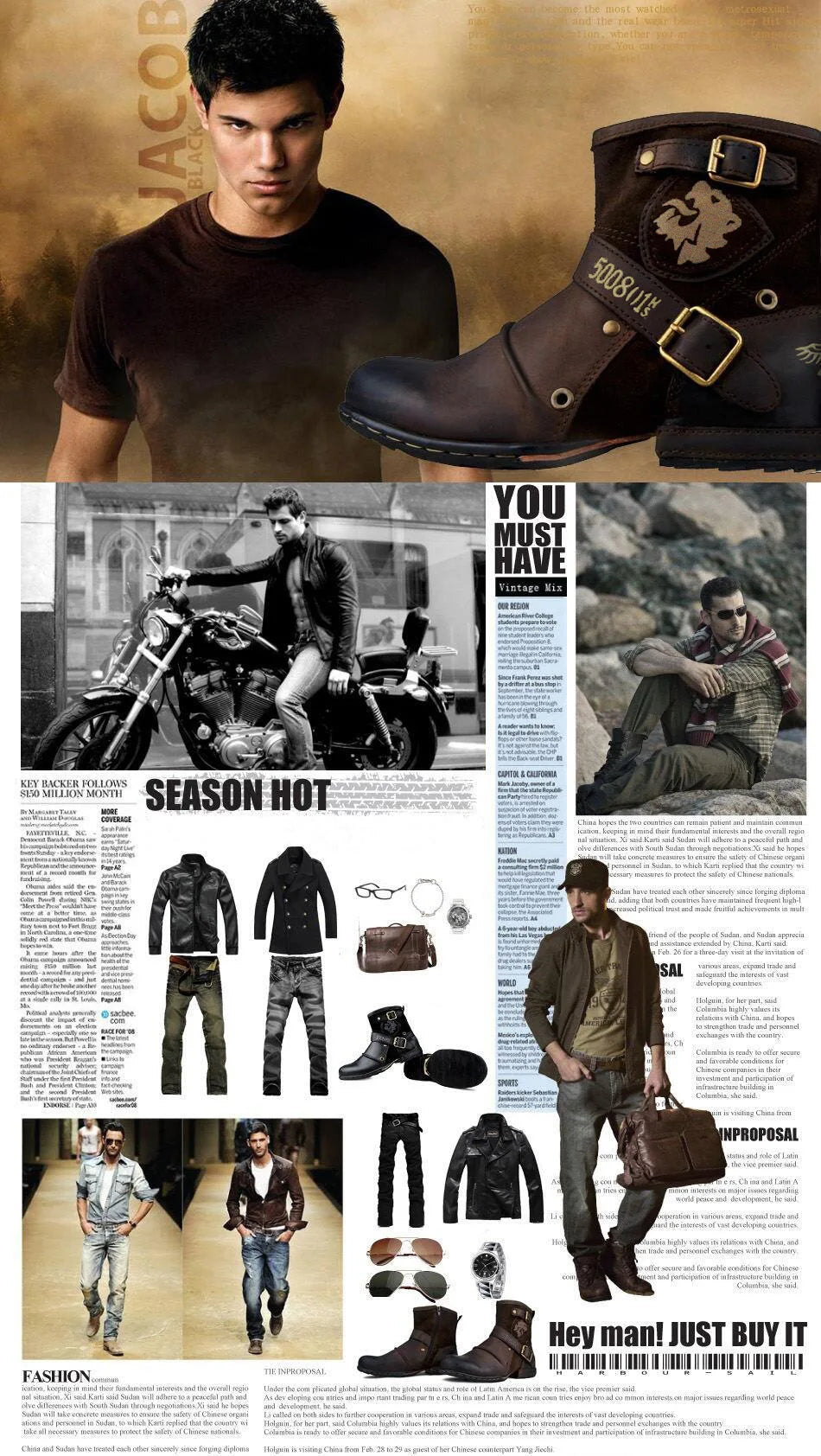 2025 New In Men Boots Luxury Handmade Men Ankle Boots Metal Buckle Zipper Motorcycle Boots Outdoor Plus Size 39-48 Punk Bottines