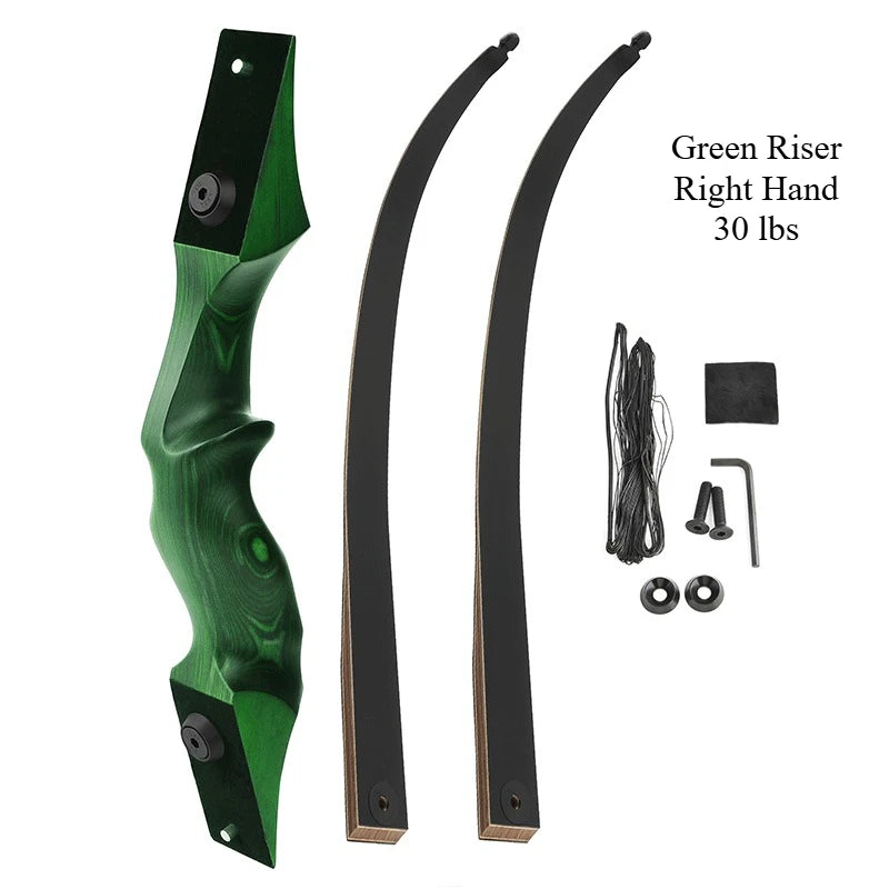 60inch Black Hunter Recurve Bow Right/Left Hand Traditional Beauty Hunting Reflection Bow And Arrow Outdoor Shooting Wooden Bow