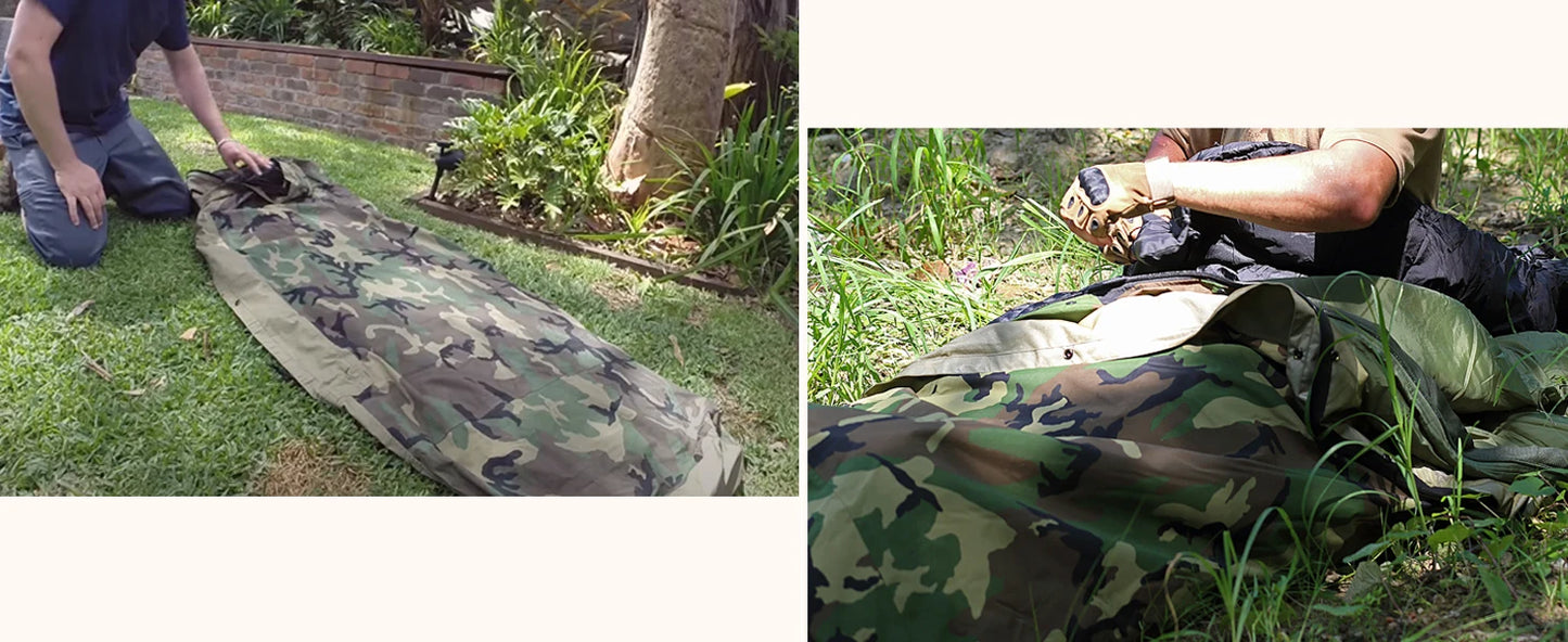 Bivy Cover Sack for Military Army Modular Sleeping System, Waterproof Outer Shell for Sleeping Bag, Minimalist Stealth Shelter