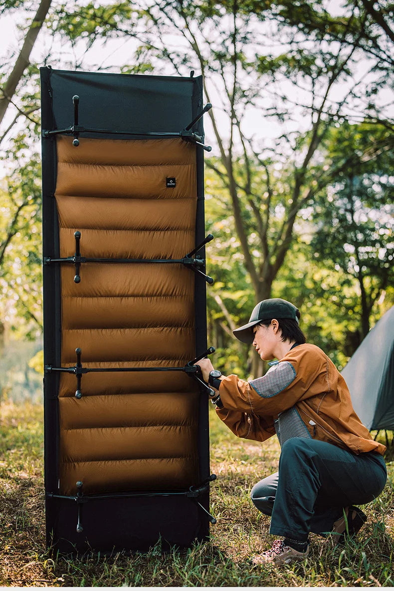 Thous Winds Camping Cot Down Winter Waterproof Sleeping Bag Down Camping Cot Down Backing Fit with Helinox Cot Camping Supplies