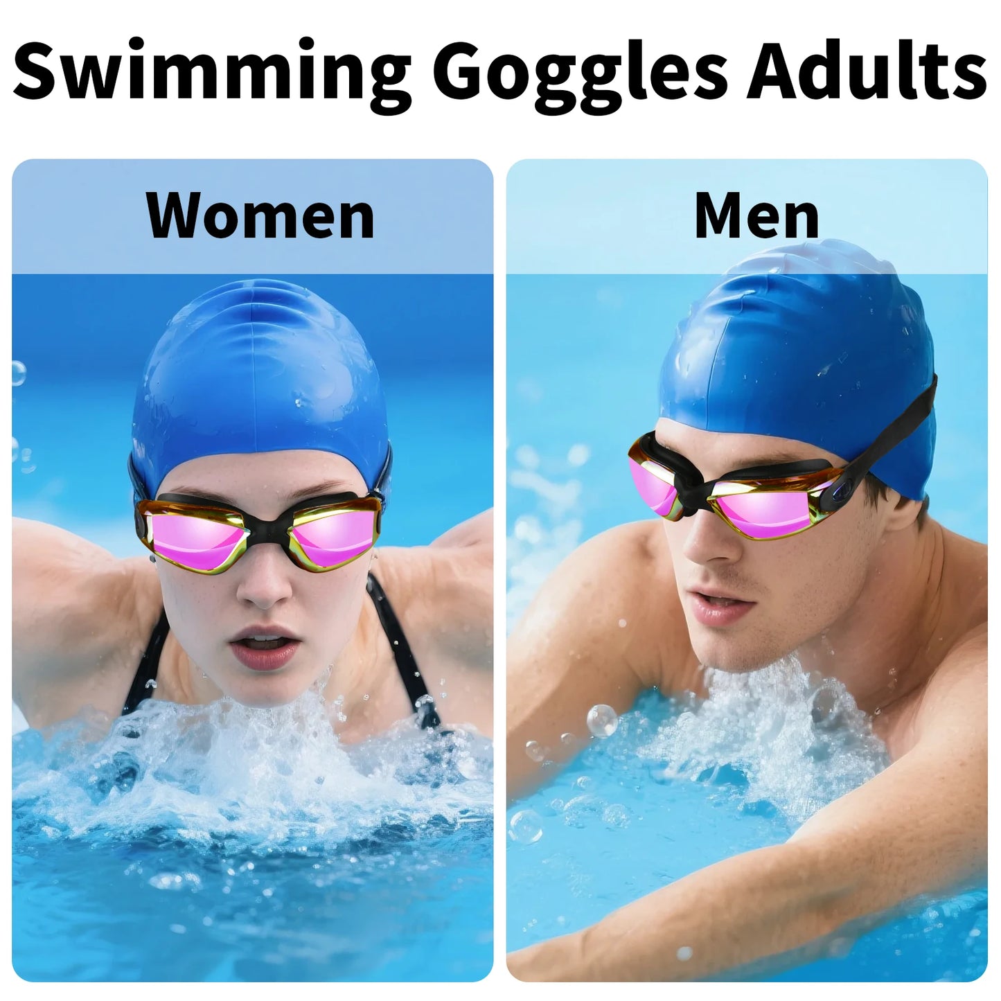 Swimming Goggles Anti-Fog Waterproof No Leaking Swim Goggles for Adult Children