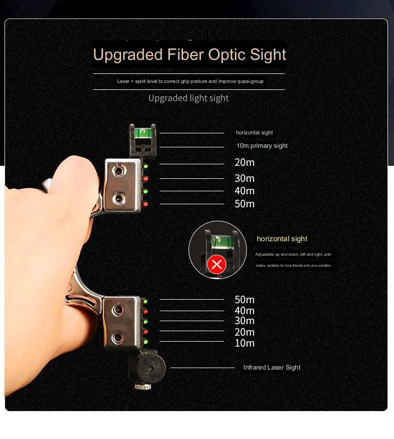 Professional Hunting Laser Slingshot High-power Outdoor Shooting Resin Catapult with Rubber Band Sports Entertainment Tools Set