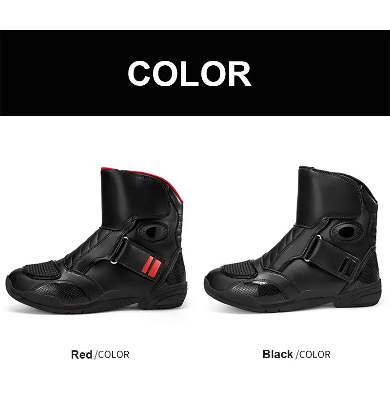 New Motorcycle Boots Men Waterproof Motocross Riding Boot Men's Motorbike Shoes Breathable Anti-slip Motos Protective Boots