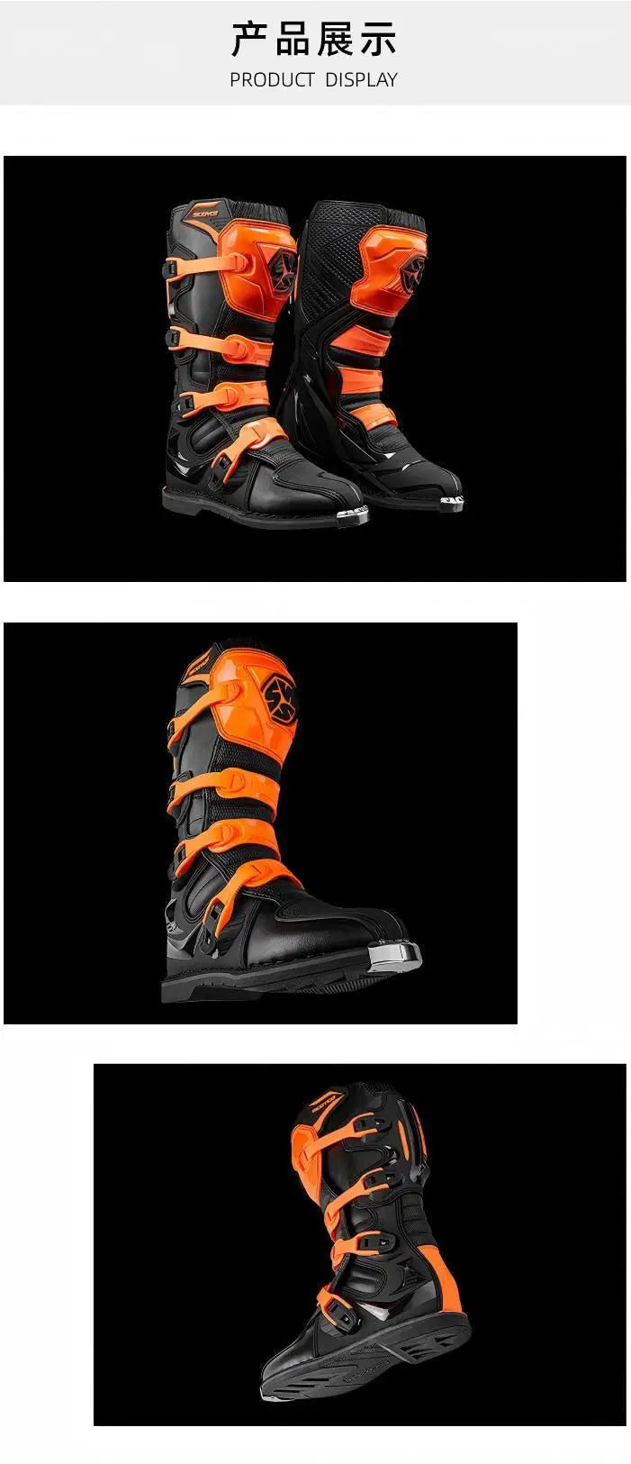 SCOYCO Motorcycle Riding Safety Protective Boots Anti-drop Motocross Boots Windproof Off-road Cycling Shoes Botas Para Moto