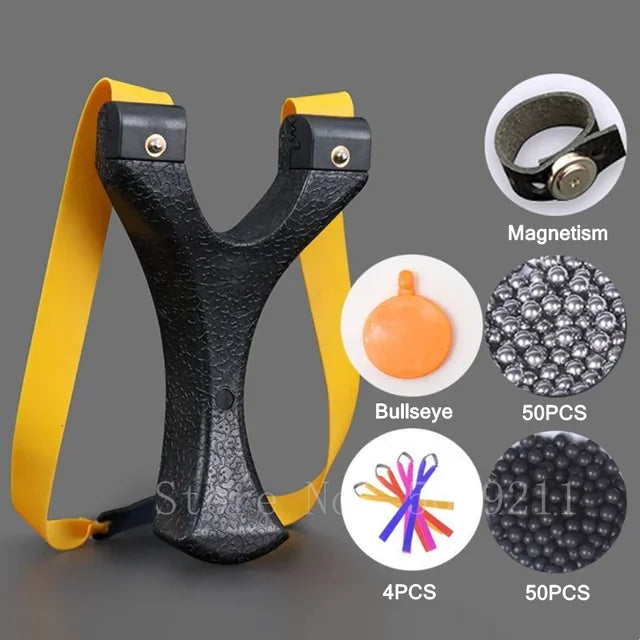 Outdoor Hunting Shooting Catapult Entertainment Accessories Toys Hunting Resin Slingshot Catapult with Flat Rubber Band for Hunt