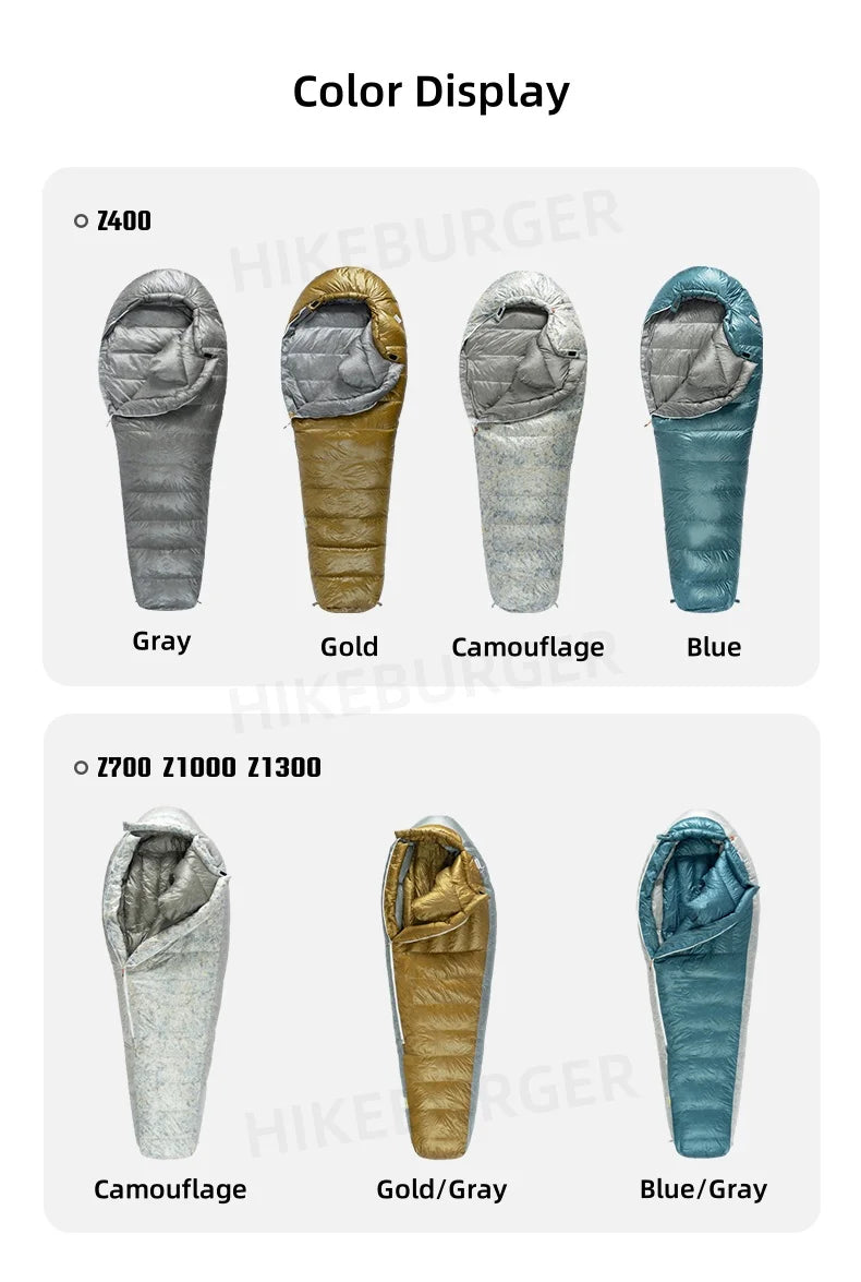 Black Ice Z-series 800FP Outdoor Camping Sleeping Bag Ultralight Coldproof Mummy Goose Down Tent Thickness Sleeping Bag