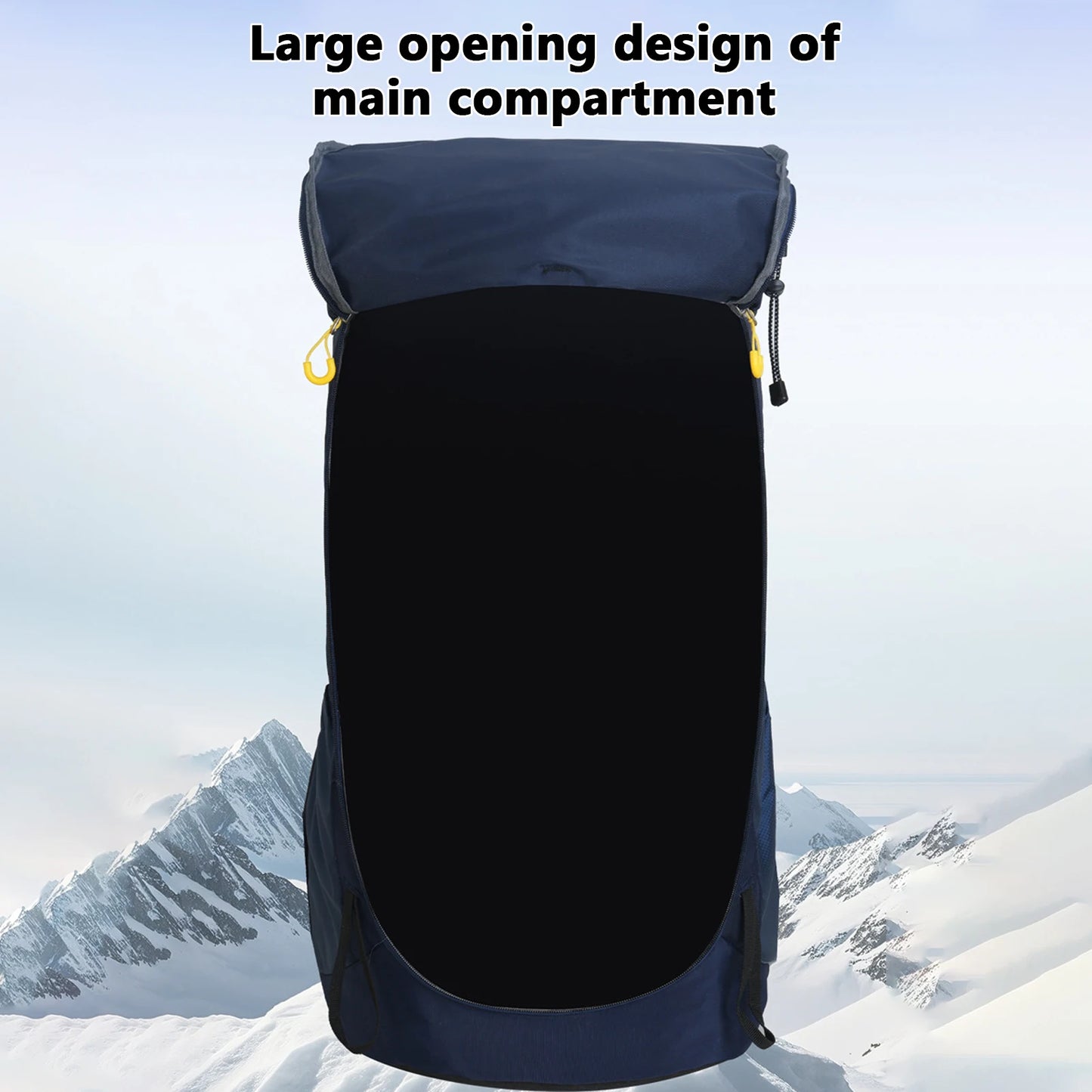 60L Nylon Mountaineering Backpack Lightweight Breathable Camping Hiking Gear with Adjustable Chest Buckle for Outdoor Camping