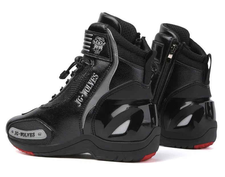 Motorcycle Shoes Men Off-road Adventure Motocross Low Boots  Retro Black Riding Shoes Rubber Sole Waterproof Motorcyclist Shoes