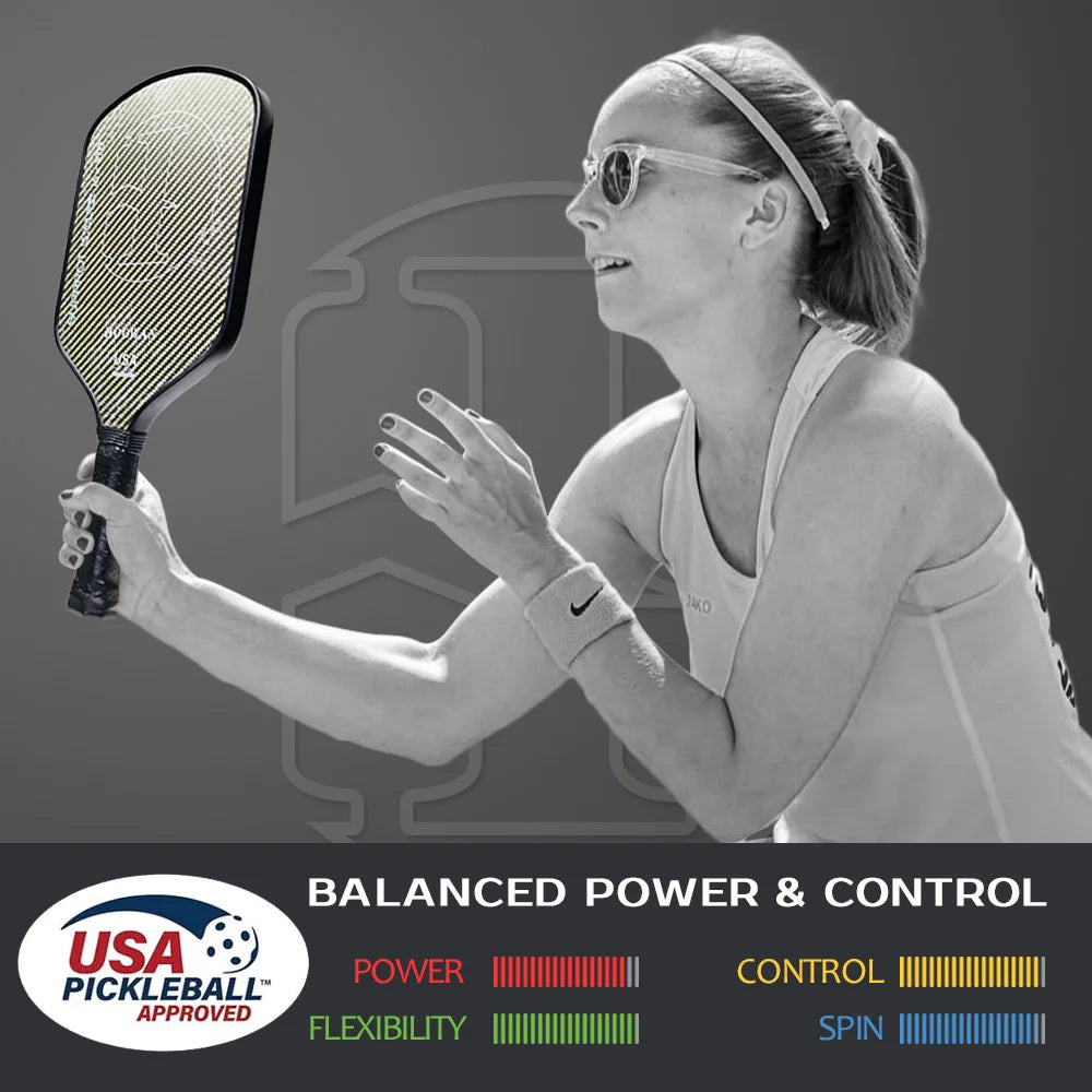 HOOWAN SUPPROT Pickleball Paddle T700 Carbon Kevlar Professional USA Pickleball Approved 16MM Pickle Ball Racket with Case