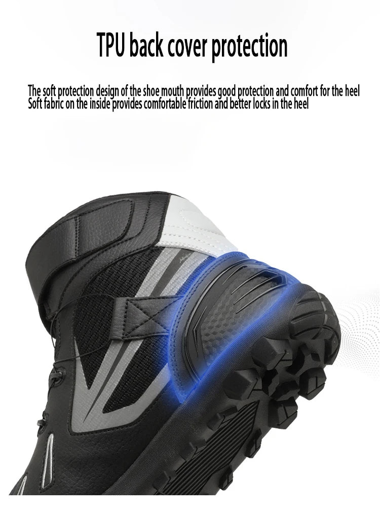 Summer Retro Mountain Off-road Motorcycle Riding Boots Men Motorbike Motocross Cycling Shoes With Gear Shift Pad Rubber Sole