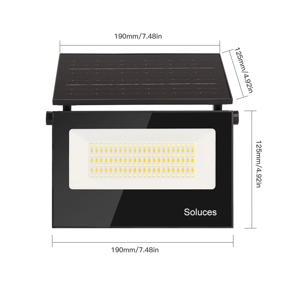 Micro-Wave Sensor Solar Powerd LED Flood Light For Backyard Patio Corridor White/Warm Light Light Motion Detective Lamp(Not PIR)