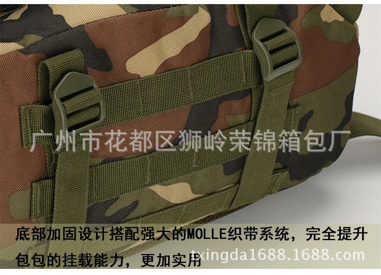 Upgraded 3D Bag Camouflage Mountaineering Bag Tactical Backpack Outdoor Camping Travel Bag