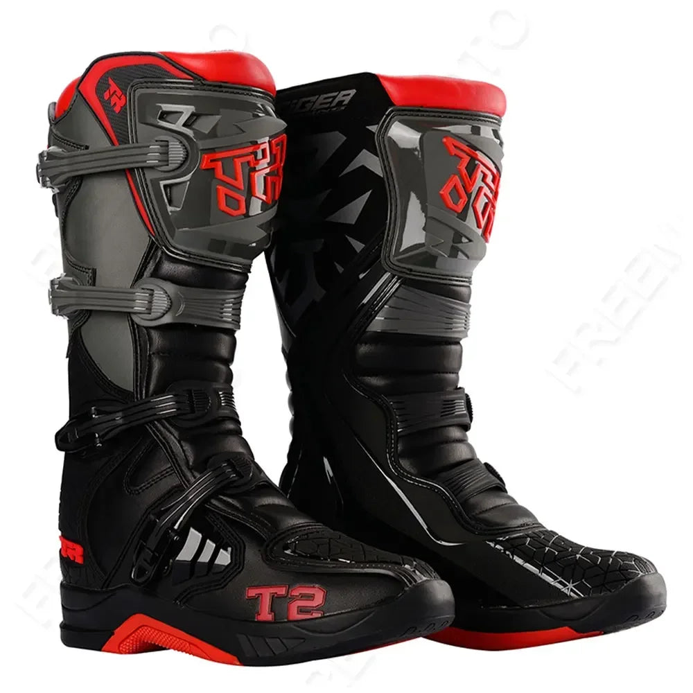 Motocross Enduro Professional Racing Boots Motorcycle Off-road Bottas Motorboat Shoes ATV MTB Motorcycle Long Racing Boots