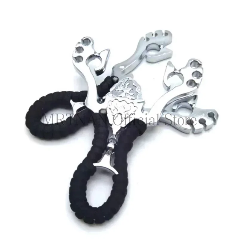 High Quality Outdoor Hunting Shooting Alloy Slingshot with Quality Rubber Band Professional Shooting Game Catapult