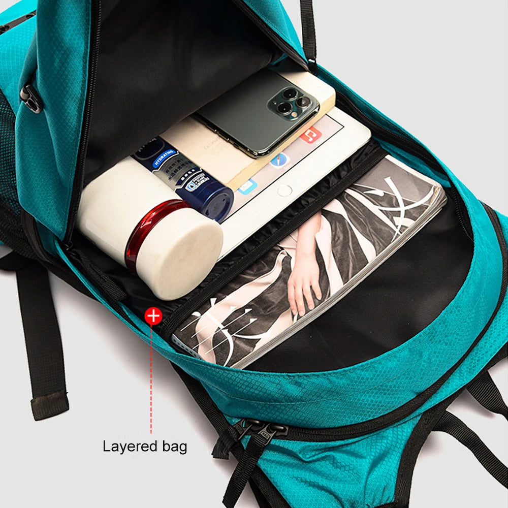 1PCS 25L Hiking Backpack Men Women, Backpacking Packs, Waterproof Camping Backpacks Bag, Camping Essentials for Trekking Travel