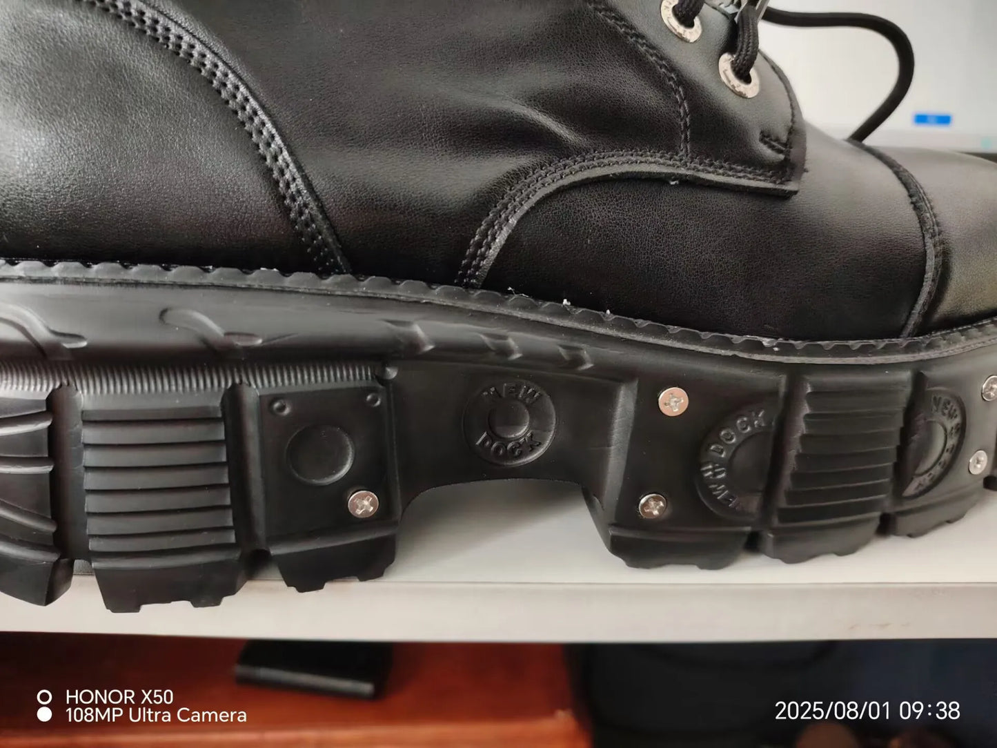 Omet Dark Motorcycle Heavy Metal Platform Cross-border Boots Women 2024 Spring New Female Punk Small Leather Shoes Men