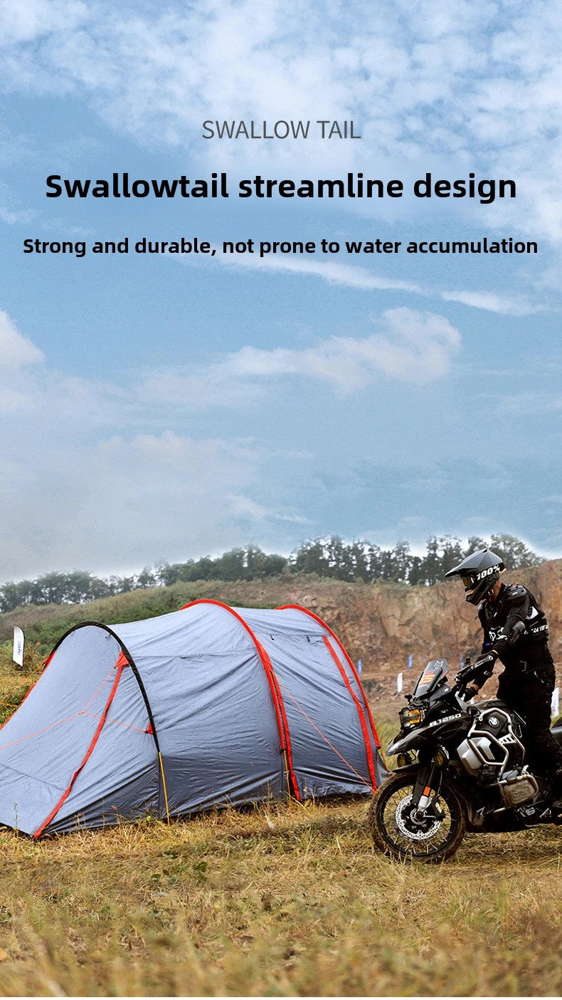 YOUSKY Motorcycle Touring Tent Waterproof Windproof 1-2 Person Camping Tent for Outdoor Riding and Road Trip