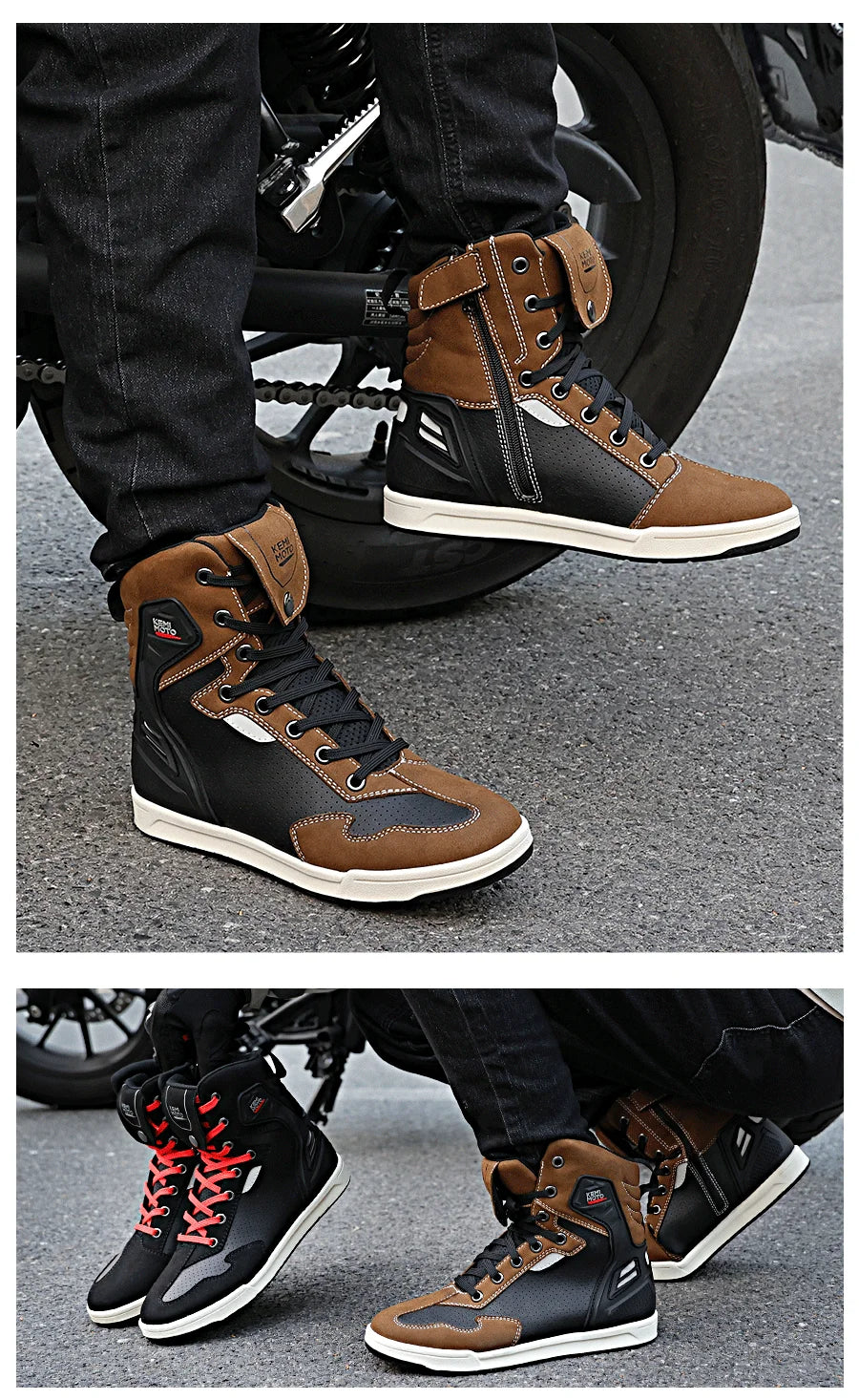 Motorcycle Boots Men High-top Shoes Summer Professional Riding Casual Anti-collision Anti-slip Cycling Protection Equipments
