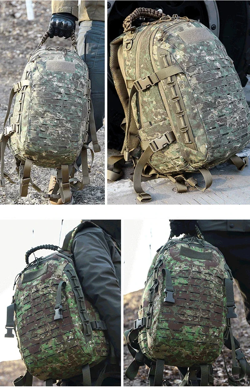 Outdoor Militar Tactical 25L Nylon Oxford Cloth Waterproof Both Shoulders Backpack Unisex Hiking Travel Camping Climbing Package
