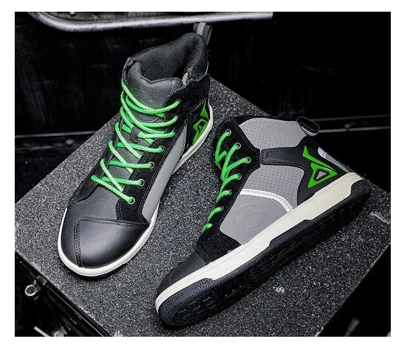 Motorcycle Shoes Men Motocross Boots Motobiker Racing Shoes Toe Cap Hardening Protective Cycling Shoes Summer Breathable Sneaker