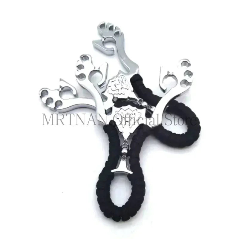 Professional shooting hunting alloy slingshot with high-quality outdoor accessories and high-quality rubber band game catapult
